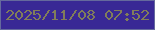 文字の大きさ：1、枠の色：65699d、背景の色：392895、文字の色：817d5a 無料ブログパーツのブログ時計