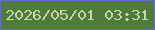 文字の大きさ：4、枠の色：656bce、背景の色：4f7c3d、文字の色：c8d4a7 無料ブログパーツのブログ時計