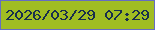 文字の大きさ：2、枠の色：656dc1、背景の色：a0bd22、文字の色：182e4d 無料ブログパーツのブログ時計