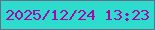 文字の大きさ：5、枠の色：656e89、背景の色：2edcce、文字の色：a209aa 無料ブログパーツのブログ時計