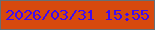 文字の大きさ：5、枠の色：656f75、背景の色：d7490e、文字の色：3e0bf0 無料ブログパーツのブログ時計