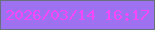 文字の大きさ：1、枠の色：65717b、背景の色：9d71f0、文字の色：f747fb 無料ブログパーツのブログ時計