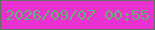 文字の大きさ：4、枠の色：657261、背景の色：e931d2、文字の色：68b06f 無料ブログパーツのブログ時計