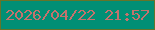 文字の大きさ：1、枠の色：657429、背景の色：008f75、文字の色：c5726d 無料ブログパーツのブログ時計