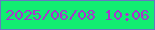 文字の大きさ：3、枠の色：6578c2、背景の色：12ed71、文字の色：a934cd 無料ブログパーツのブログ時計
