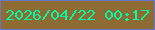 文字の大きさ：4、枠の色：6578c8、背景の色：8f6b34、文字の色：02faa3 無料ブログパーツのブログ時計