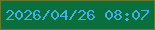 文字の大きさ：1、枠の色：65792e、背景の色：0a6e3d、文字の色：41b1e3 無料ブログパーツのブログ時計