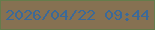 文字の大きさ：2、枠の色：657c4b、背景の色：867152、文字の色：3b6998 無料ブログパーツのブログ時計