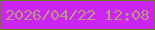 文字の大きさ：3、枠の色：657d1e、背景の色：cc25f0、文字の色：ba977f 無料ブログパーツのブログ時計