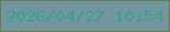 文字の大きさ：2、枠の色：657d49、背景の色：73959d、文字の色：34a48c 無料ブログパーツのブログ時計