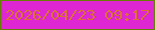 文字の大きさ：3、枠の色：658005、背景の色：de27d3、文字の色：dc6f35 無料ブログパーツのブログ時計