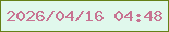 文字の大きさ：1、枠の色：658017、背景の色：e0f8ec、文字の色：c87392 無料ブログパーツのブログ時計