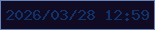 文字の大きさ：1、枠の色：6582ba、背景の色：100a23、文字の色：11336b 無料ブログパーツのブログ時計