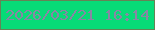 文字の大きさ：2、枠の色：658355、背景の色：07db77、文字の色：8886a4 無料ブログパーツのブログ時計