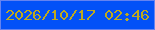 文字の大きさ：1、枠の色：6583f0、背景の色：0351f7、文字の色：bea91f 無料ブログパーツのブログ時計