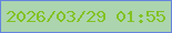 文字の大きさ：3、枠の色：6584de、背景の色：acd4ae、文字の色：82c222 無料ブログパーツのブログ時計