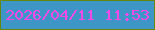 文字の大きさ：2、枠の色：65870b、背景の色：3d96c5、文字の色：f24ae8 無料ブログパーツのブログ時計