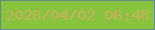文字の大きさ：3、枠の色：658b88、背景の色：88c33d、文字の色：c9b15c 無料ブログパーツのブログ時計