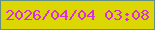 文字の大きさ：1、枠の色：658e86、背景の色：dcd703、文字の色：d52fe1 無料ブログパーツのブログ時計
