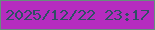 文字の大きさ：3、枠の色：658f7c、背景の色：b52cbf、文字の色：2f4f64 無料ブログパーツのブログ時計