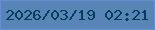 文字の大きさ：3、枠の色：658fd2、背景の色：5885b6、文字の色：033f5d 無料ブログパーツのブログ時計