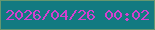 文字の大きさ：3、枠の色：659770、背景の色：127a81、文字の色：d241cf 無料ブログパーツのブログ時計
