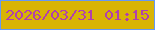文字の大きさ：1、枠の色：6598f4、背景の色：d8b404、文字の色：b140ad 無料ブログパーツのブログ時計