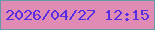 文字の大きさ：2、枠の色：6599aa、背景の色：df8bb3、文字の色：572de3 無料ブログパーツのブログ時計