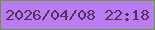 文字の大きさ：4、枠の色：659d2c、背景の色：bb7cf3、文字の色：572f5a 無料ブログパーツのブログ時計