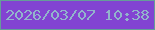 文字の大きさ：1、枠の色：659e99、背景の色：8244d2、文字の色：92b4cc 無料ブログパーツのブログ時計