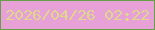 文字の大きさ：4、枠の色：659f46、背景の色：e7a1d6、文字の色：ded88c 無料ブログパーツのブログ時計