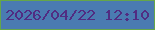 文字の大きさ：1、枠の色：65a649、背景の色：4a7bb1、文字の色：512c82 無料ブログパーツのブログ時計
