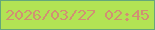 文字の大きさ：4、枠の色：65a77a、背景の色：b2e354、文字の色：d19073 無料ブログパーツのブログ時計