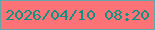文字の大きさ：1、枠の色：65a7a9、背景の色：fc7277、文字の色：0f9282 無料ブログパーツのブログ時計