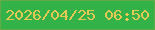 文字の大きさ：1、枠の色：65ab45、背景の色：32b249、文字の色：e9c953 無料ブログパーツのブログ時計