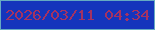 文字の大きさ：3、枠の色：65abc2、背景の色：1535bc、文字の色：a53262 無料ブログパーツのブログ時計