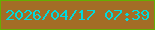 文字の大きさ：4、枠の色：65ae02、背景の色：a36d26、文字の色：00dbde 無料ブログパーツのブログ時計