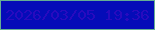 文字の大きさ：2、枠の色：65af93、背景の色：050cb8、文字の色：280bbf 無料ブログパーツのブログ時計