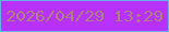文字の大きさ：1、枠の色：65b1e8、背景の色：b731ff、文字の色：af7f80 無料ブログパーツのブログ時計