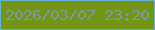 文字の大きさ：5、枠の色：65b3da、背景の色：739415、文字の色：7f99ac 無料ブログパーツのブログ時計