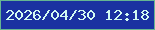 文字の大きさ：3、枠の色：65b592、背景の色：1a31a1、文字の色：d2fbf2 無料ブログパーツのブログ時計