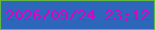 文字の大きさ：2、枠の色：65b742、背景の色：2c67bb、文字の色：dc01c6 無料ブログパーツのブログ時計