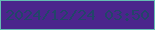 文字の大きさ：5、枠の色：65bdb3、背景の色：4b258c、文字の色：224569 無料ブログパーツのブログ時計