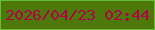 文字の大きさ：2、枠の色：65be38、背景の色：4e790a、文字の色：af0348 無料ブログパーツのブログ時計
