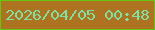 文字の大きさ：1、枠の色：65c610、背景の色：ae7320、文字の色：7ee1a0 無料ブログパーツのブログ時計