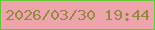 文字の大きさ：4、枠の色：65c736、背景の色：eea4ab、文字の色：948941 無料ブログパーツのブログ時計
