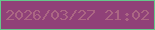 文字の大きさ：3、枠の色：65c78b、背景の色：904178、文字の色：ab6683 無料ブログパーツのブログ時計