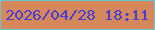 文字の大きさ：2、枠の色：65c8ce、背景の色：d6885c、文字の色：473fd0 無料ブログパーツのブログ時計