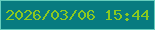 文字の大きさ：3、枠の色：65cdbd、背景の色：077b80、文字の色：8ac920 無料ブログパーツのブログ時計
