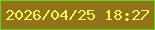 文字の大きさ：1、枠の色：65d21c、背景の色：937319、文字の色：faf85a 無料ブログパーツのブログ時計